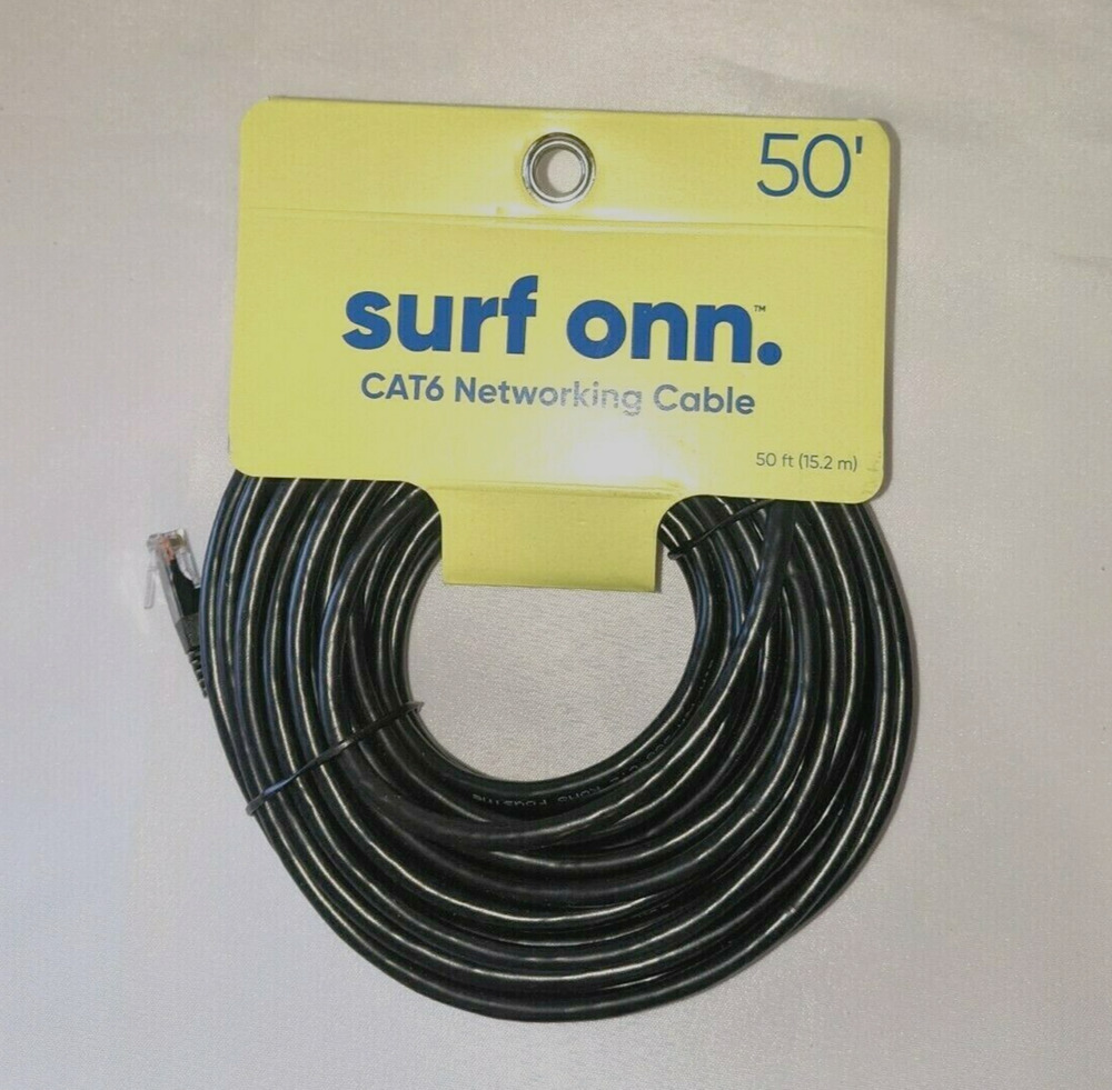 Surf ONN Cable 50' CAT6 Networking Cable Routers Cable Modems Hubs